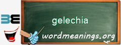 WordMeaning blackboard for gelechia